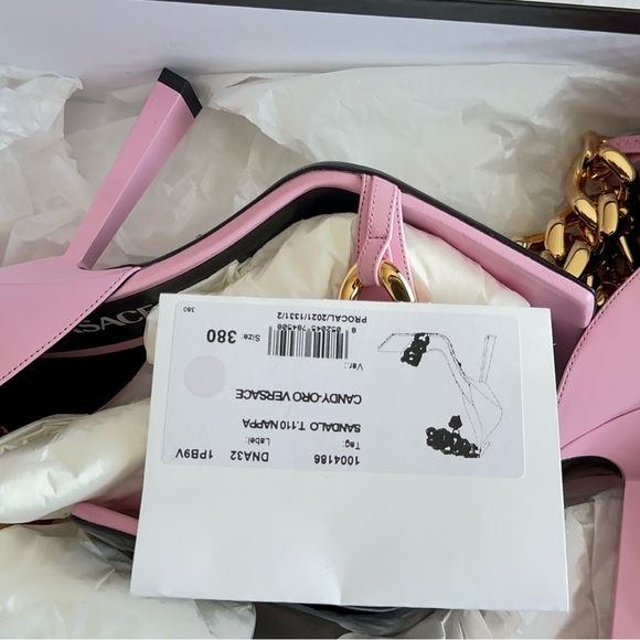 Pink Versace Open Toe Shoes - Picture 2 of 3